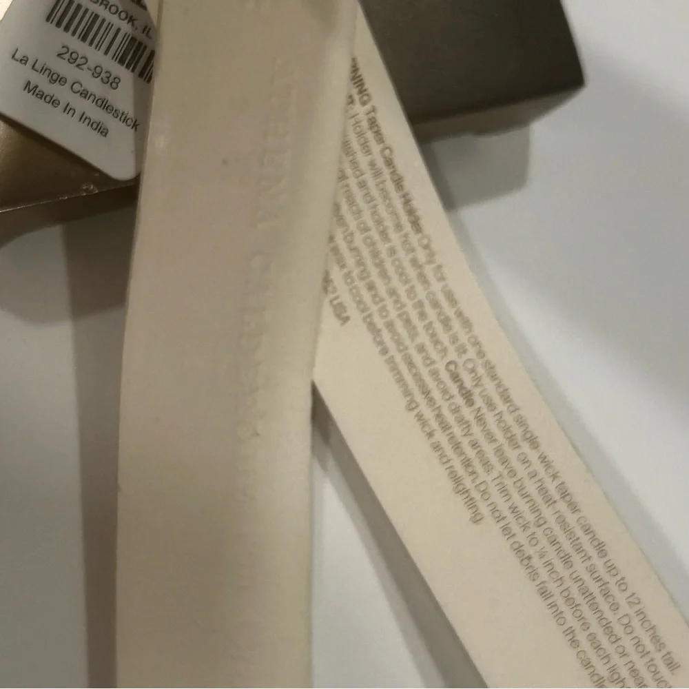 La linge metal pewter candlestick holders 2 New crate and barrel holiday formal